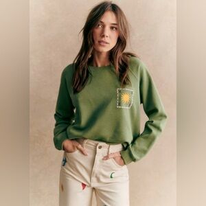 Sezane x pangea hope sweatshirt sage size Medium M new with tags NWT